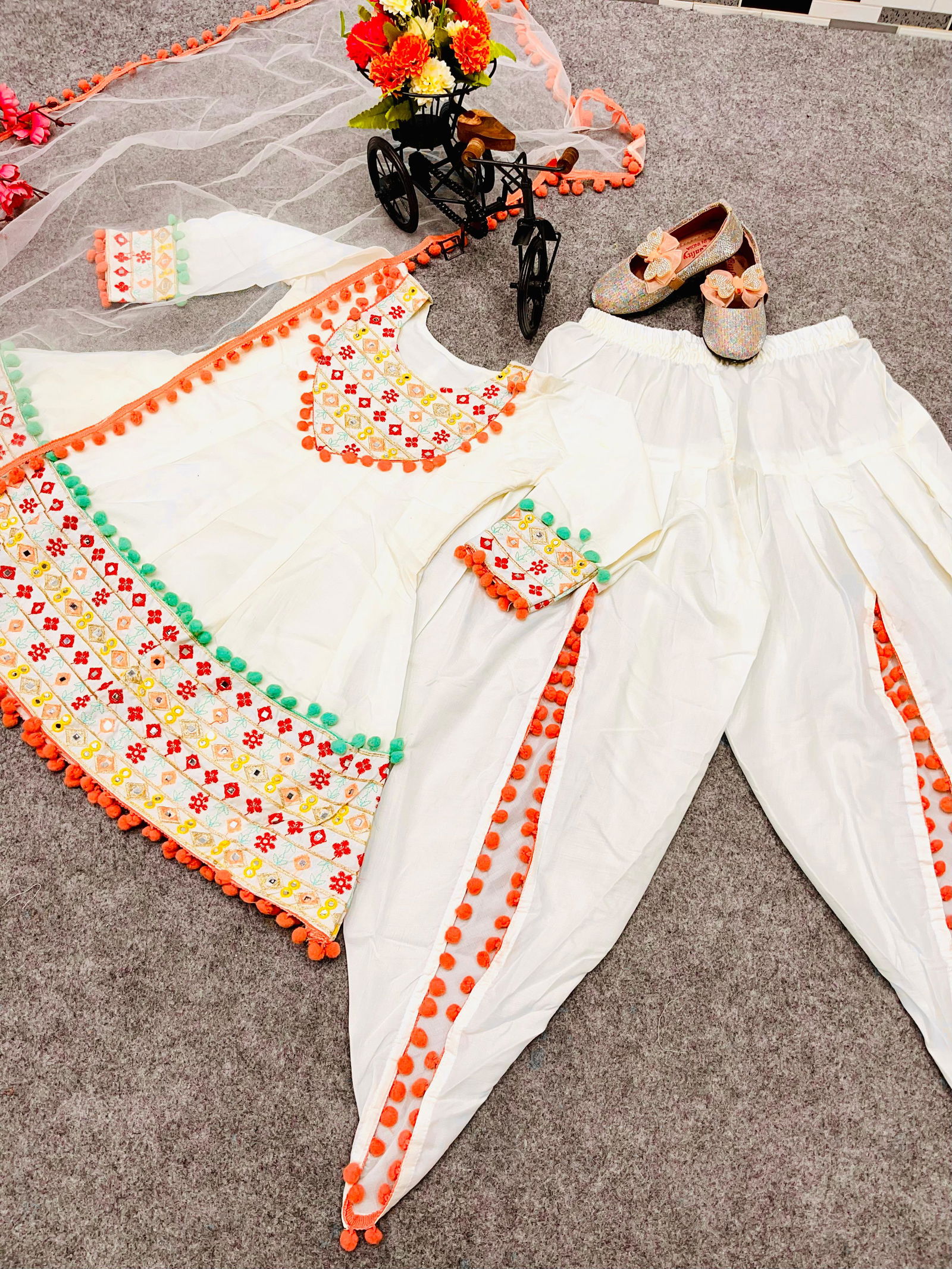 OC-143 Kids Dhoti Salwar Suits Girls Wear Catalog